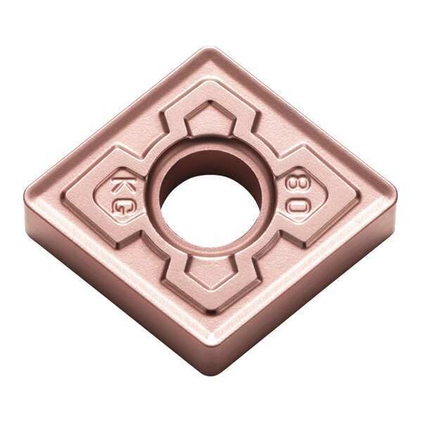 Diamond Turning Insert, Diamond, 1/2 in, CNMG, 80  Degrees, 1/64 in, Carbide