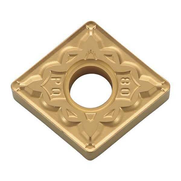 Diamond Turning Insert, Diamond, 1/2 in, CNMG, 80  Degrees, 1/64 in, Carbide