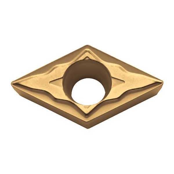 Diamond Turning Insert, Diamond, 3/8 in, DCMT, 55  Degrees, 1/64 in, Carbide
