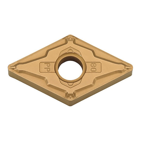 Diamond Turning Insert, Diamond, 1/2 in, DNMG, 55  Degrees, 1/64 in, Carbide