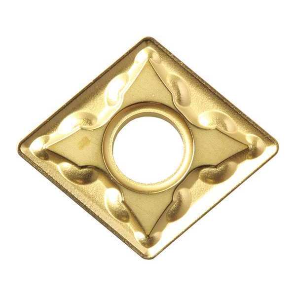 Diamond Turning Insert, Diamond, 3/8 in, CNMG, 80  Degrees, 1/64 in, Carbide