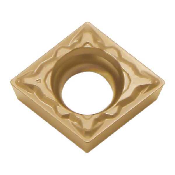 Diamond Turning Insert, Diamond, 1/4 in, CCMT, 80  Degrees, 0.0080 in, Carbide
