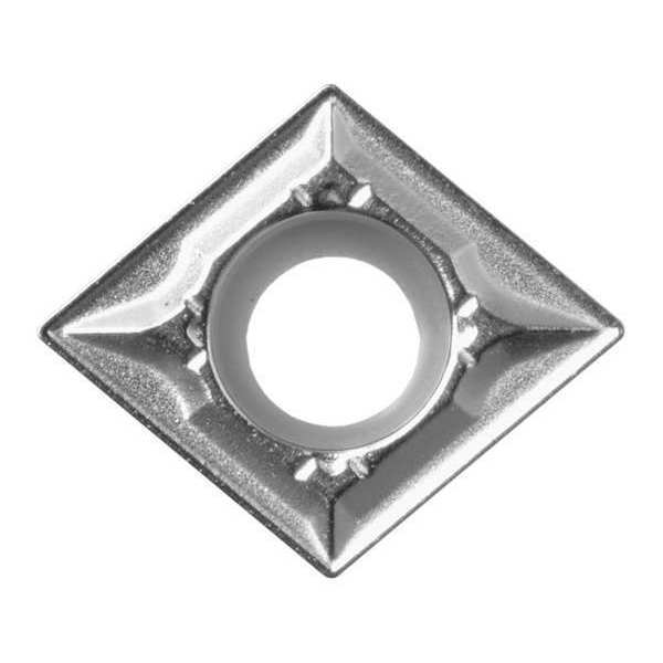 Diamond Turning Insert, Diamond, 1/4 in, CCMT, 80  Degrees, 0.0080 in, Carbide
