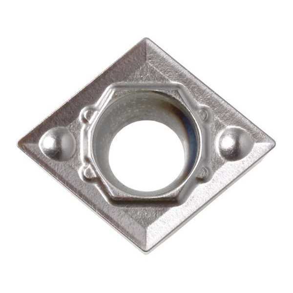 Diamond Turning Insert, Diamond, 3/8 in, CCMT, 80  Degrees, 1/32 in, Carbide