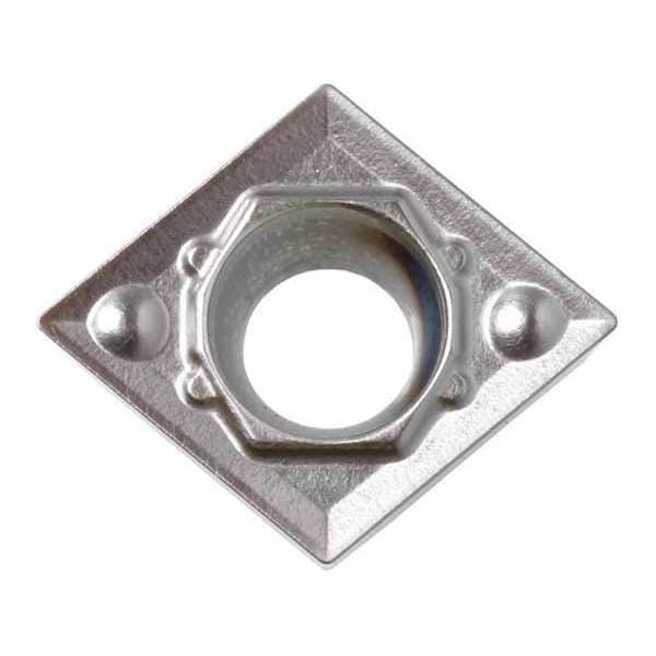 Diamond Turning Insert, Diamond, 1/4 in, CCMT, 80  Degrees, 0.0080 in, Carbide