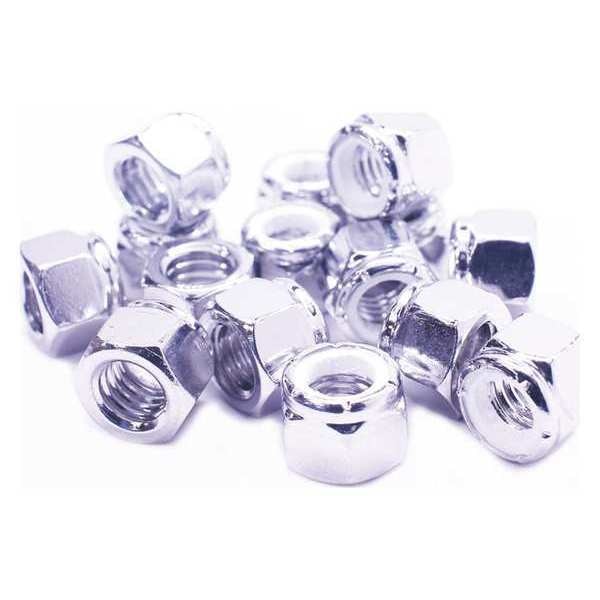 Nylon Insert Lock Nut, #8-32, 316 Stainless Steel, Not Graded, NL-19, 15/64 in Ht, 50 PK