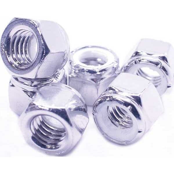 Nylon Insert Lock Nut, #10-24, 316 Stainless Steel, Not Graded, NL-19, 15/64 in Ht, 50 PK