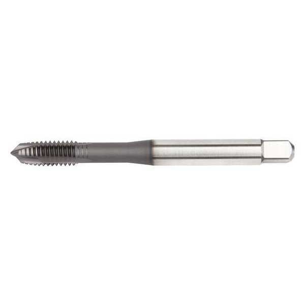 Spiral Point Tap, #6-32, Plug, UNF, 2 Flutes, TiN