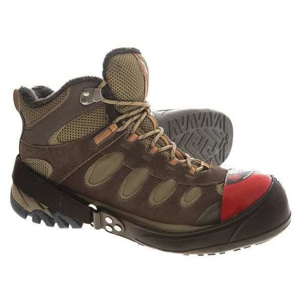 Toes2Go Steel Toe Cap Overshoes, Toe Guard Cover, Black/Green, Men's 2-7, Women's 4-9, 1 Pair