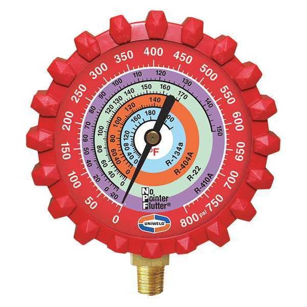 Refrigerant Gauge, Red, 3-1/4