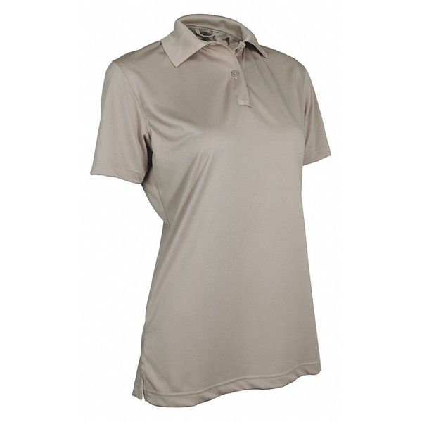 Womens Polo, Size M, Silver Tan