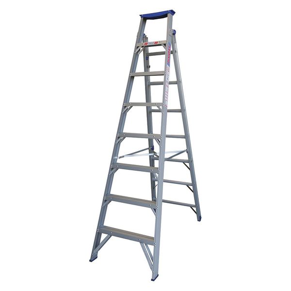 Multipurpose Ladder, Stepladder, Straight Configuration, 15 ft, Aluminum