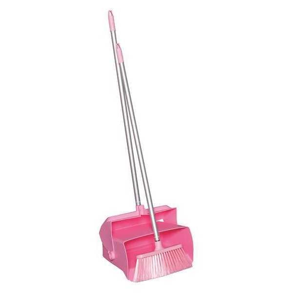 Lobby Dust Pan and Broom Set, Pink