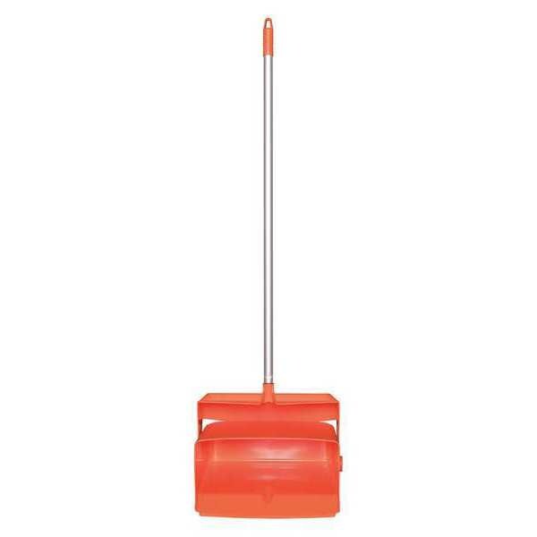 Lobby Dust Pan and Broom Set, Orange