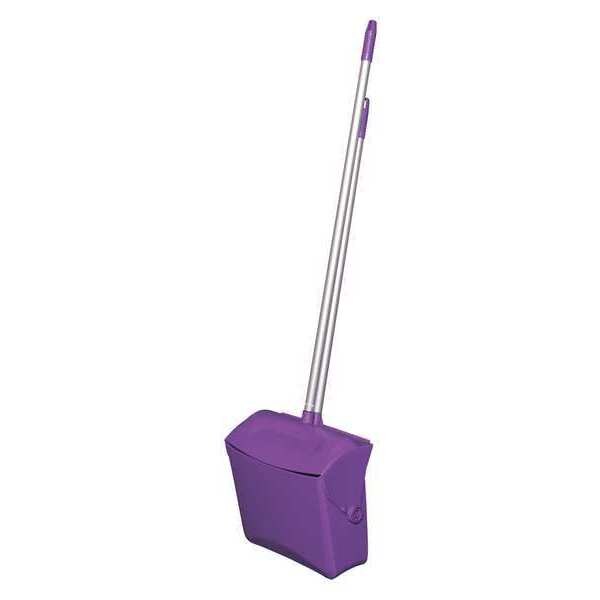 11 in Sweep Face Lobby Broom and Dust Pan, Purple, 36