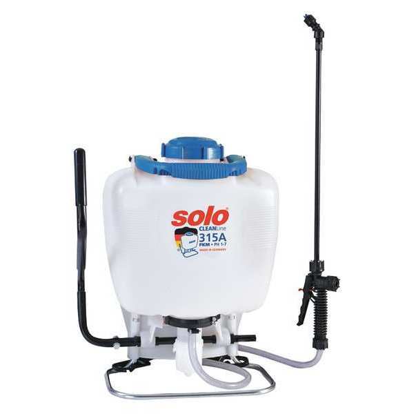 4 gal. Clean line Backpack Sprayer, HDPE Tank, Fan Spray Pattern, 48
