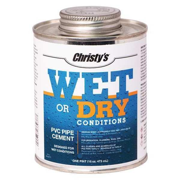 Pipe Cement, Aqua Blue, 16 oz.