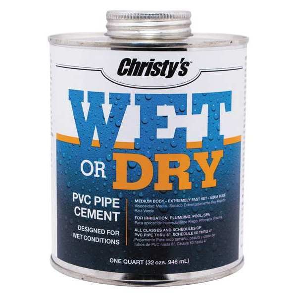 Pipe Cement, Aqua Blue, 32 oz.