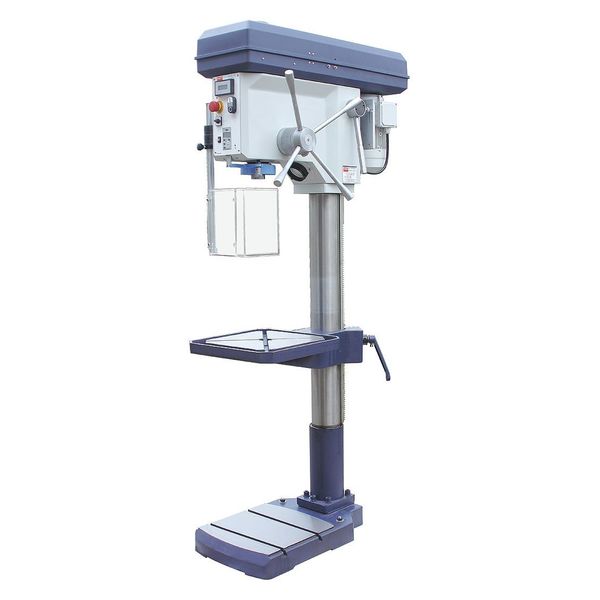 Floor Drill Press, Belt Drive, 3 hp, 240 V, 22 in Swing, 9 Speed