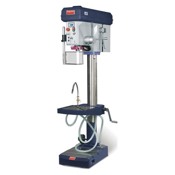 Floor Drill Press, Belt Drive, 3 hp, 240 V, 22 in Swing, Variable Speed