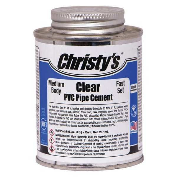 Pipe Cement, Clear, 8 oz.