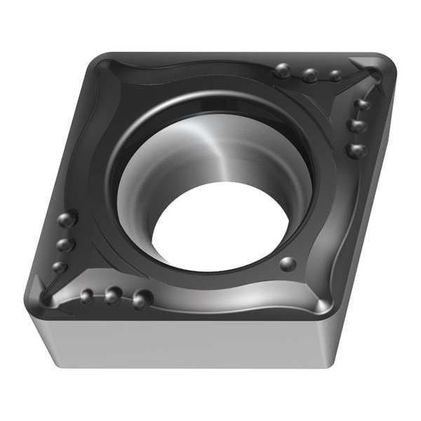 Diamond Turning Insert, Diamond, 3/8 in, CCMT, 80  Degrees, 1/64 in, Carbide