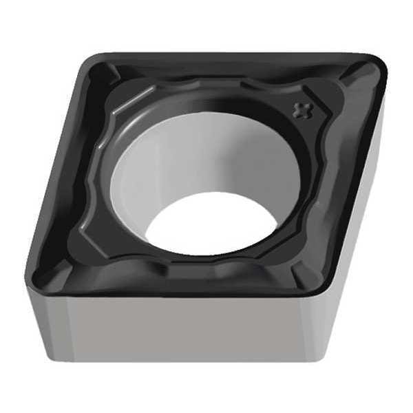 Diamond Turning Insert, Diamond, 3/8 in, CCMT, 80  Degrees, 1/64 in, Carbide