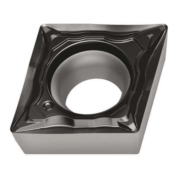 Diamond Turning Insert, Diamond, 1/4 in, CCMT, 80  Degrees, 1/64 in, Carbide