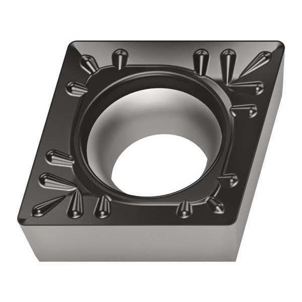 Diamond Turning Insert, Diamond, 1/2 in, CCMT, 80  Degrees, 1/32 in, Carbide