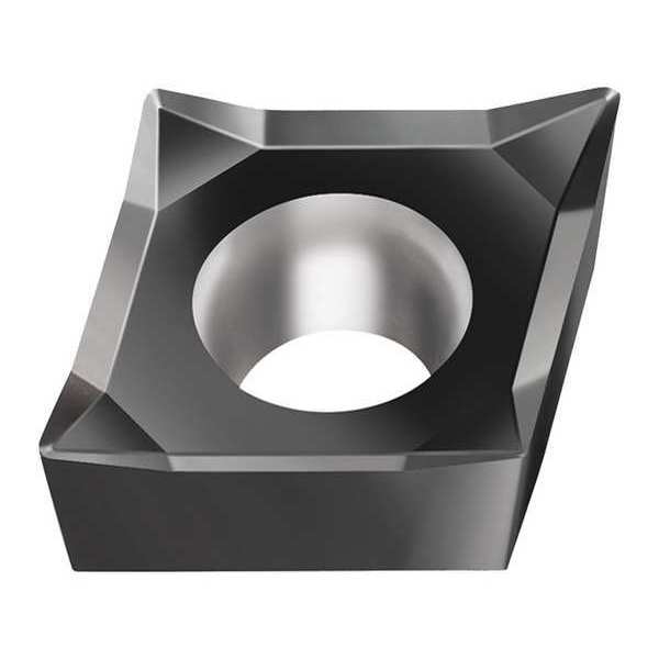 Diamond Turning Insert, Diamond, 1/4 in, CCGT, 80  Degrees, 1/64 in, Carbide