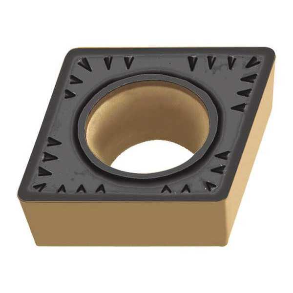 Diamond Turning Insert, Diamond, 1/2 in, CCMT, 80  Degrees, 1/64 in, Carbide