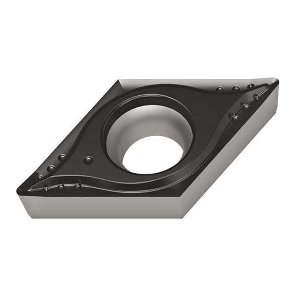 Diamond Turning Insert, Diamond, 1/4 in, DCGT, 55  Degrees, 1/64 in, Carbide