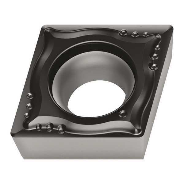 Diamond Turning Insert, Diamond, 3/8 in, CPGT, 80  Degrees, 1/64 in, Carbide