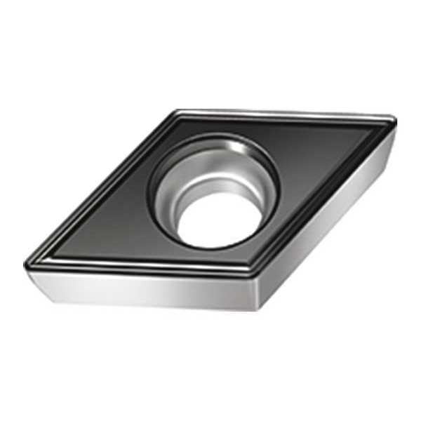 Diamond Turning Insert, Diamond, 3/8 in, DCMT, 55  Degrees, 1/32 in, Carbide