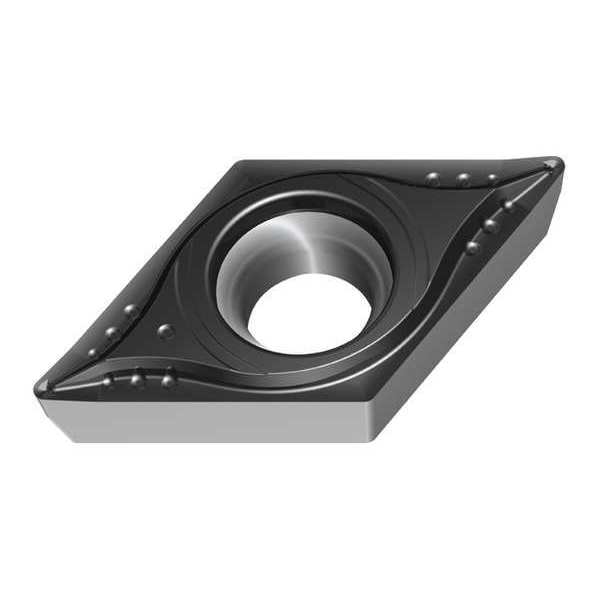 Diamond Turning Insert, Diamond, 3/8 in, DCMT, 55  Degrees, 1/64 in, Carbide