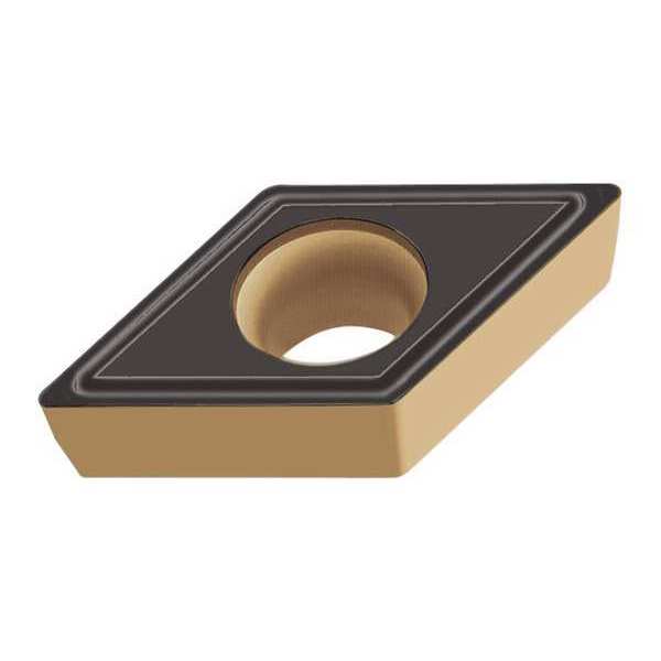 Diamond Turning Insert, Diamond, 3/8 in, DCMT, 55  Degrees, 1/64 in, Carbide
