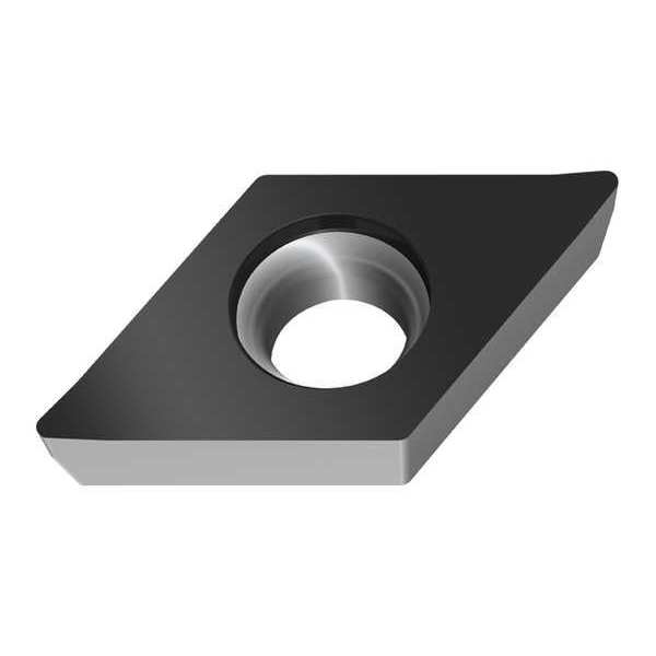 Diamond Turning Insert, Diamond, 3/8 in, DCMW, 55  Degrees, 1/64 in, Carbide