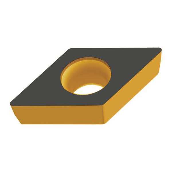 Diamond Turning Insert, Diamond, 3/8 in, DCMW, 55  Degrees, 1/32 in, Carbide
