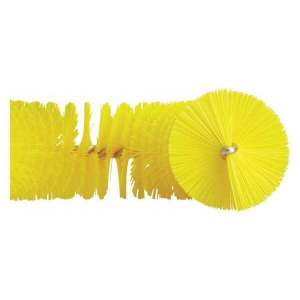 7 7/8 in W Hook Brush, Medium, 5 1/4 in L Handle, 15 1/2 in L Brush, Yellow, Polypropylene