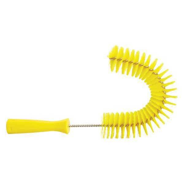 7 7/8 in W Hook Brush, Medium, 5 1/4 in L Handle, 15 1/2 in L Brush, Yellow, Polypropylene