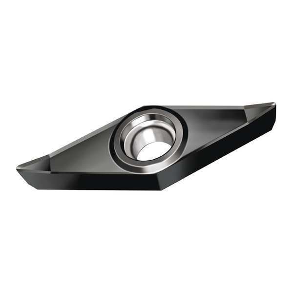 Diamond Turning Insert, Diamond, 3/8 in, VCGT, 35  Degrees, 1/32 in, Carbide