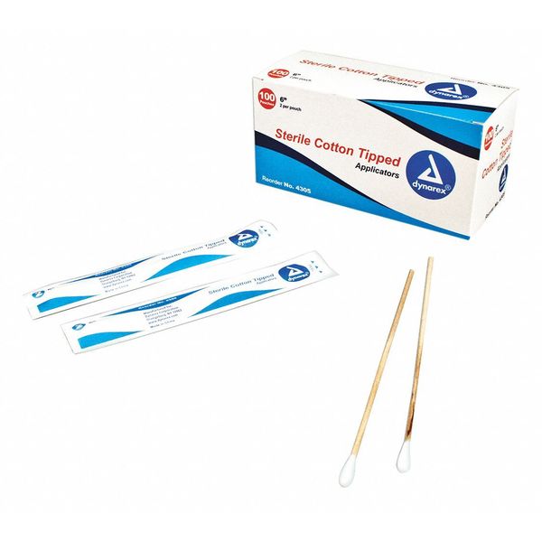 Cotton Tip Swab, Sterile, 6