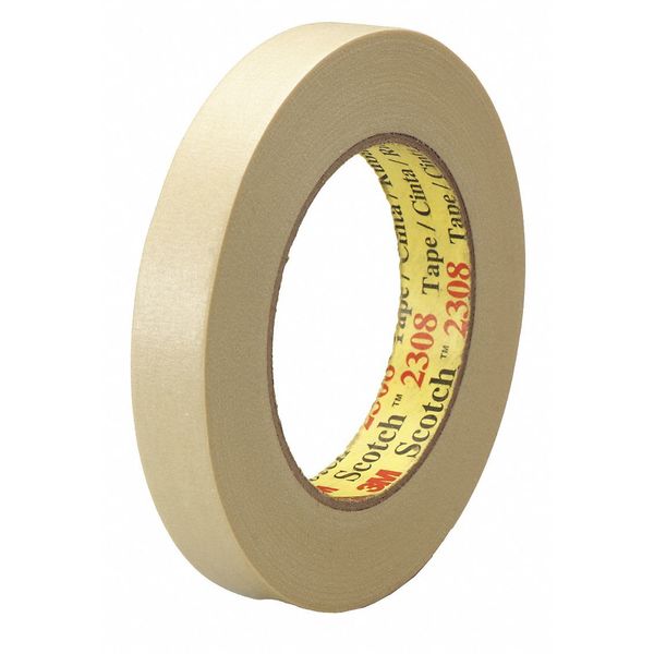 Tape, Crepe Paper, Tan, 5.3 mil Thick, PK24