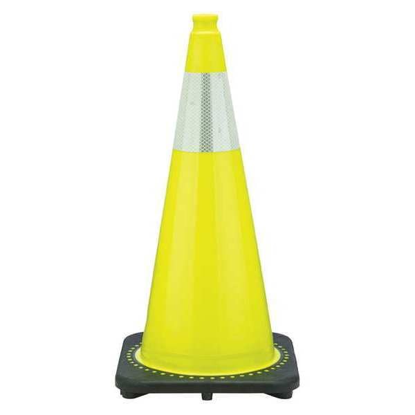 Traffic Cone, 7 lb., Lime Cone Color