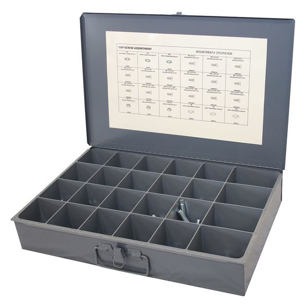 Hex Head Cap Screw Assortment, Steel, Zinc Plated Finish