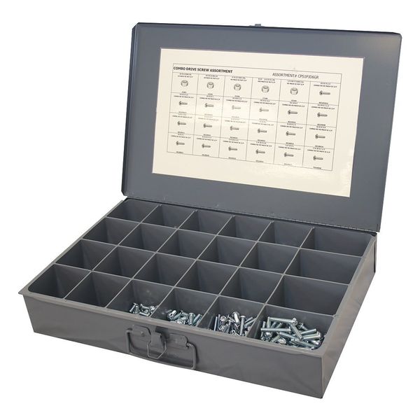 Machine Screw Assortment, Steel, Zinc Plated Finish
