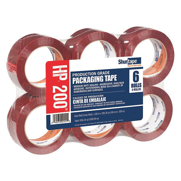 Packaging Tape, 48mm W, 100m L, PK6