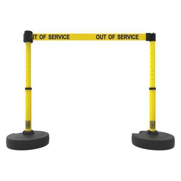 PLUS Barrier Set X2, Out of Service, Ylw