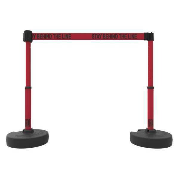 PLUS Barrier Set X2, Stay Behind Line, Red