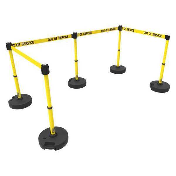 PLUS Barrier Set X5, Out of Service, Ylw